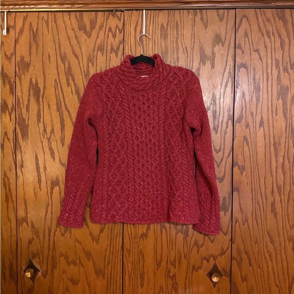 Aran Sweater Market Ireland Cable Knit Wool Cashmere Sweater M - Picture 5 of 10